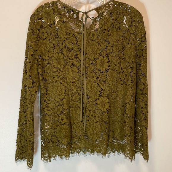 J Crew Lace Blouse in Olive - Picture 12 of 15